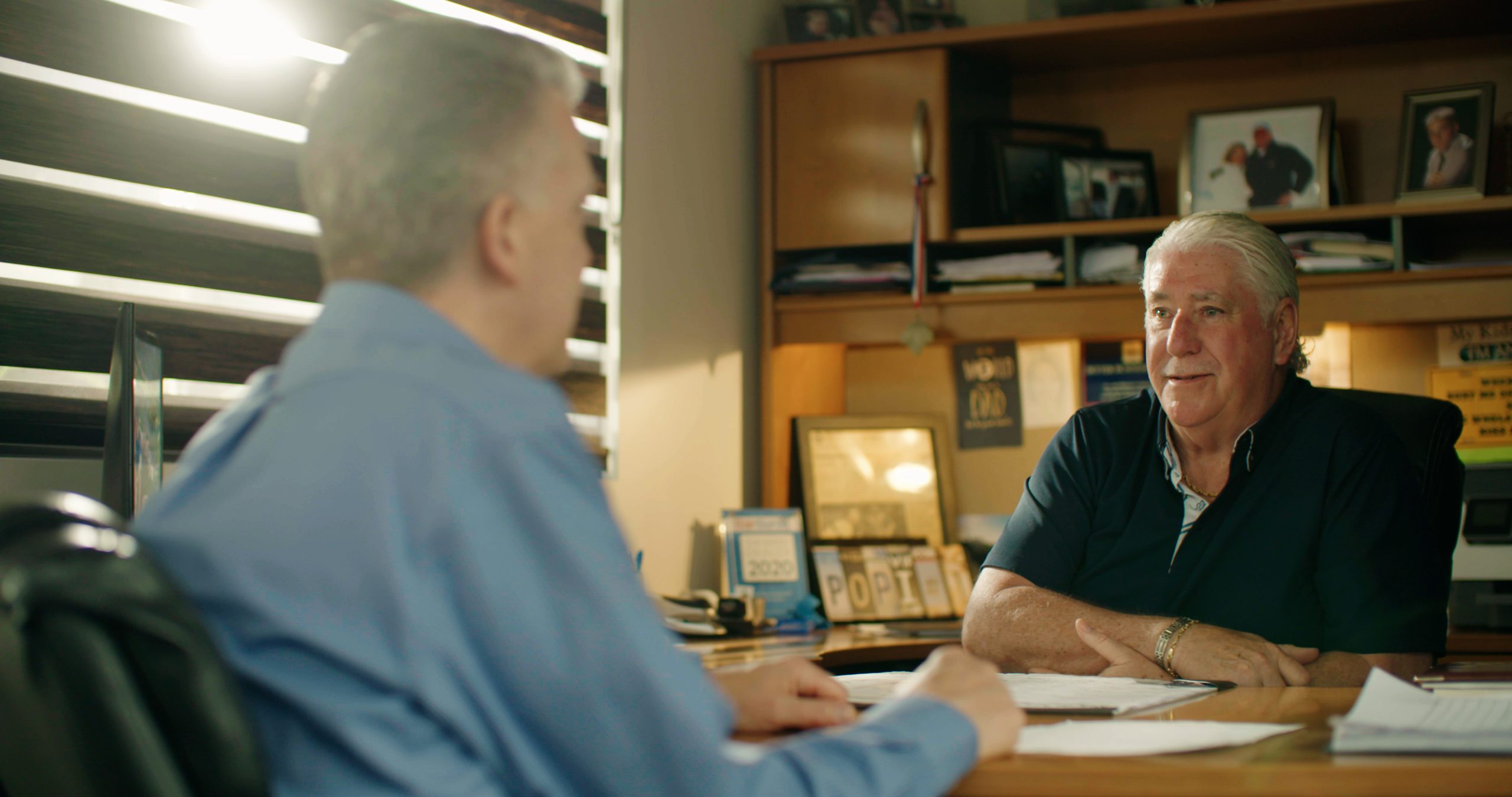 Jeff Kies talking to Bob Fisher